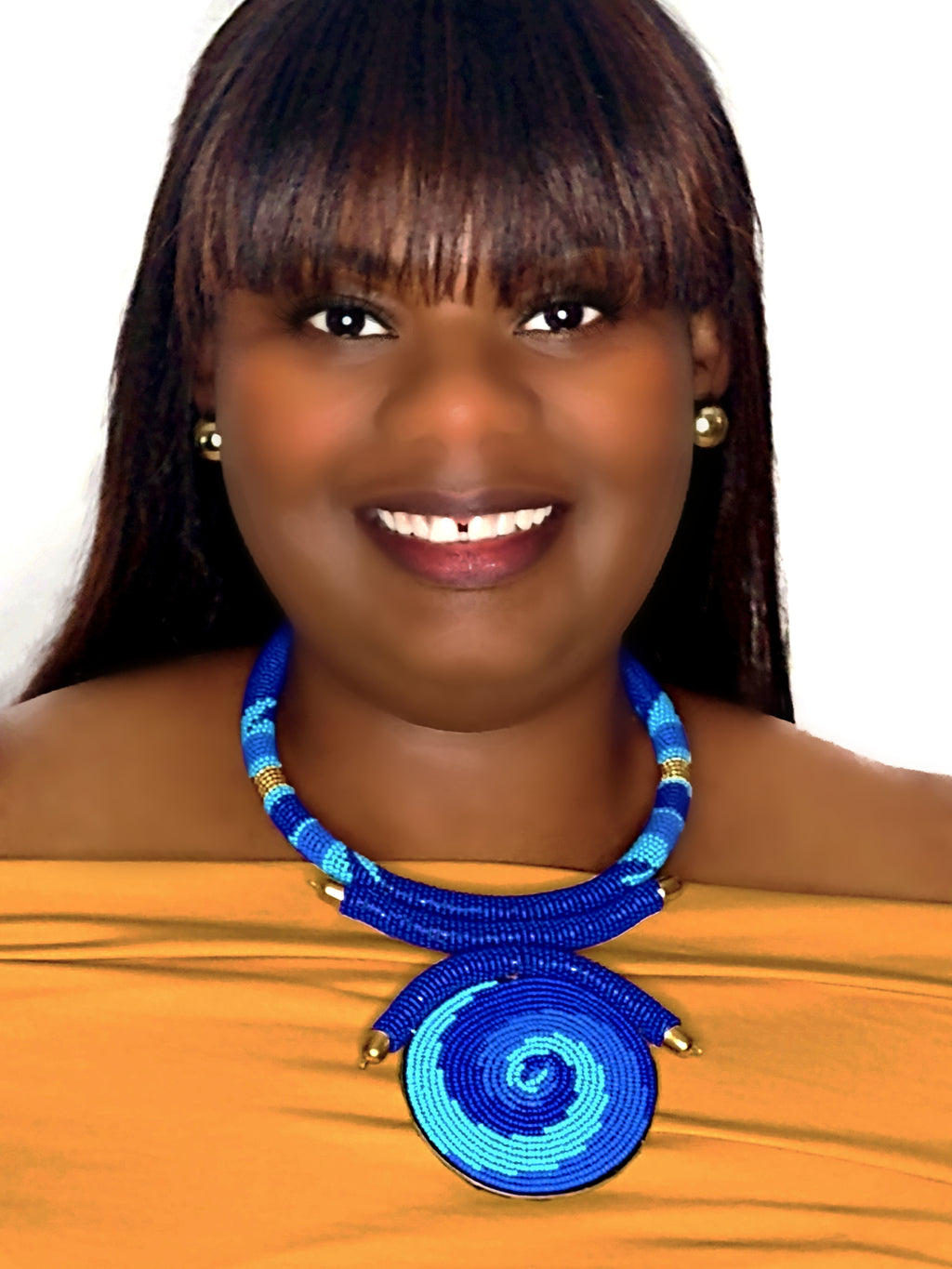 Gold Beaded Necklace - Maasai Beaded Necklace | Rosesgems BoutiqueNairobi Blue Beaded Necklace - Maasai Beaded Necklace | Rosesgems Boutique