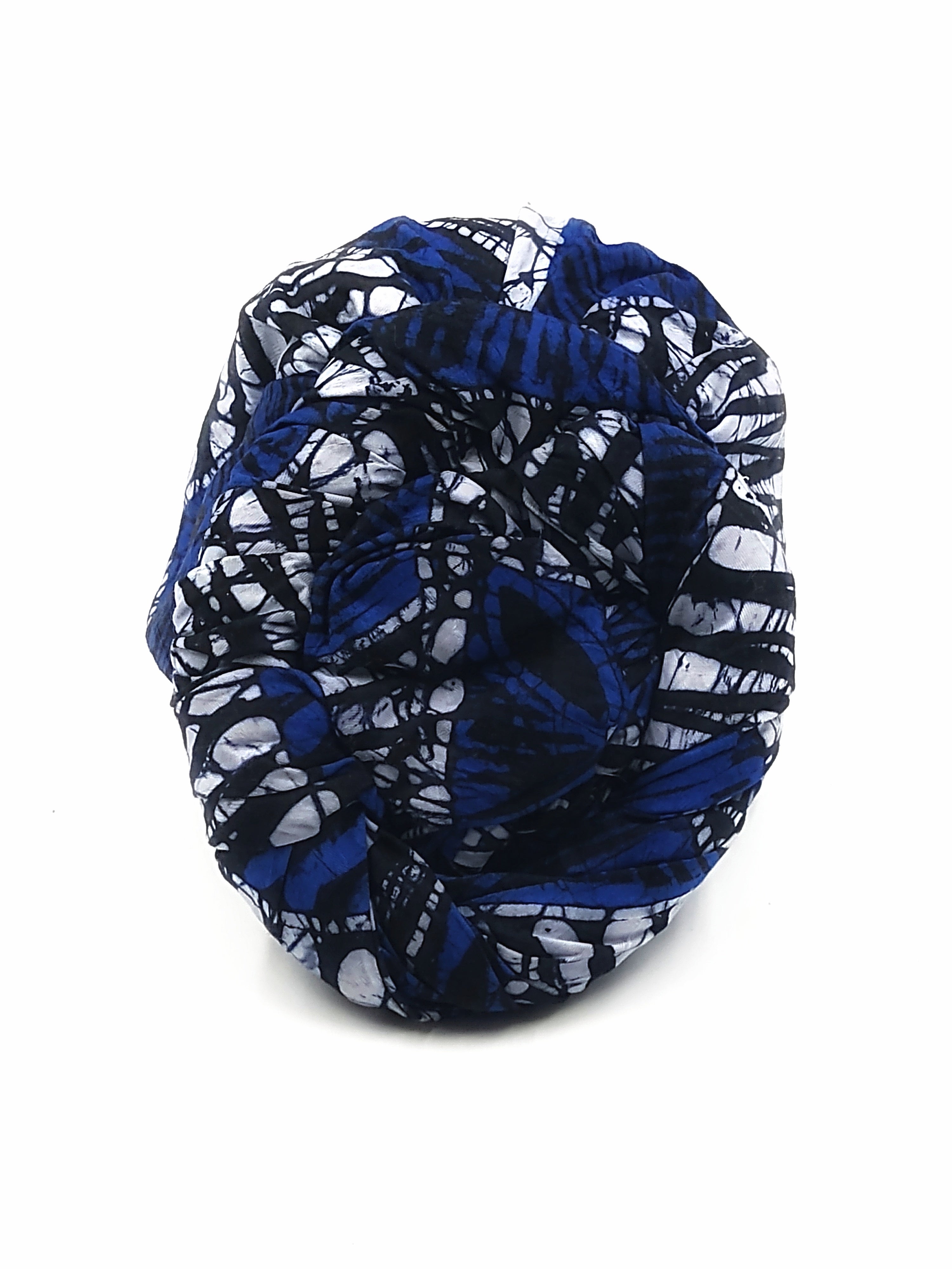 Wrapping Scarves On Head - Blue Batik Headwrap | Rosesgems Boutique