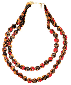 Ase, 3-Piece Printed Necklace, Cuff and Earring Set by Rosesgems Boutique