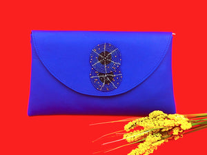 Ngozi Blue Beaded Clutch | Rosesgems Boutique